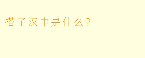 搭子汉中是什么？  