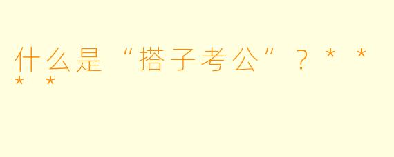 什么是“搭子考公”？****