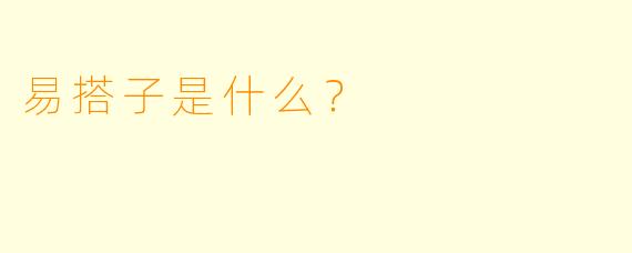 易搭子是什么？