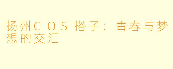 扬州COS搭子：青春与梦想的交汇