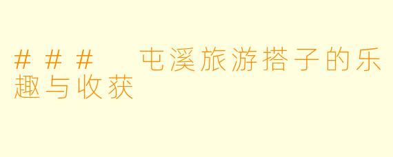 ### 屯溪旅游搭子的乐趣与收获