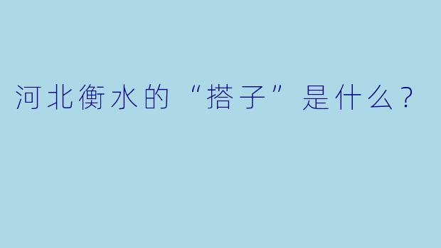 河北衡水的“搭子”是什么？