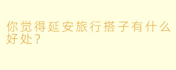 你觉得延安旅行搭子有什么好处？