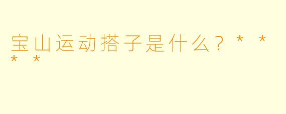 宝山运动搭子是什么？****
