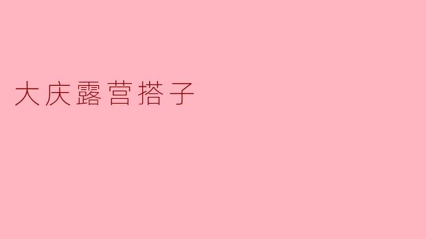 大庆露营搭子