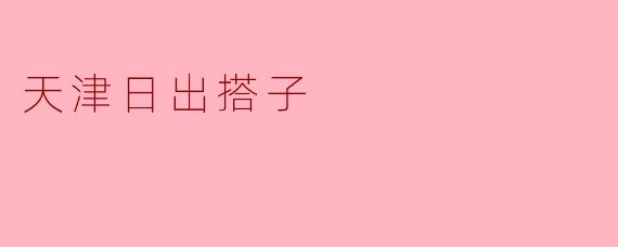 天津日出搭子