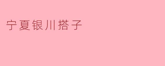 宁夏银川搭子