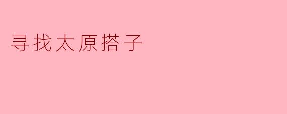 寻找太原搭子