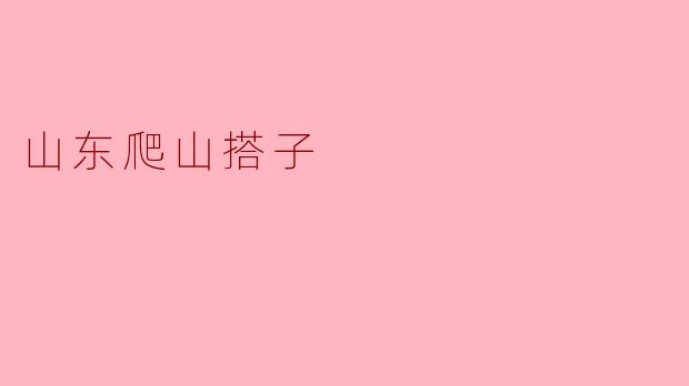 什么是山东爬山搭子？**