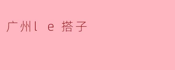 广州le搭子
