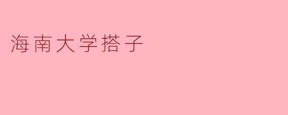海南大学搭子