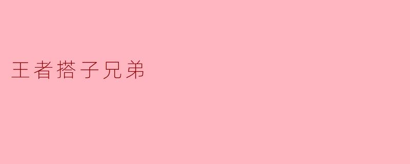 王者搭子兄弟