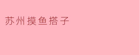 苏州摸鱼搭子