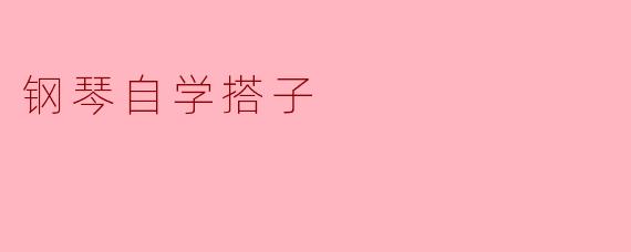 钢琴自学搭子