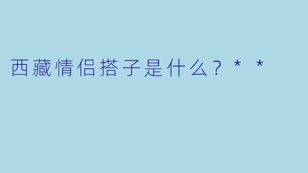 西藏情侣搭子是什么?**