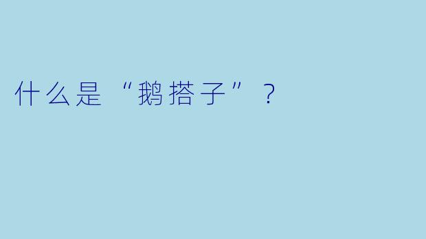 什么是“鹅搭子”？  