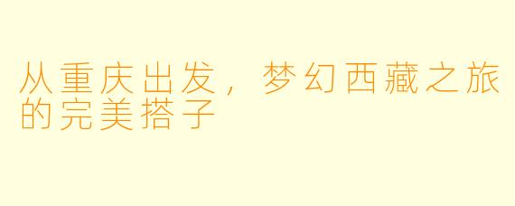 从重庆出发,梦幻西藏之旅的完美搭子