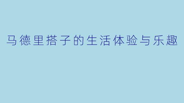 马德里搭子的生活体验与乐趣