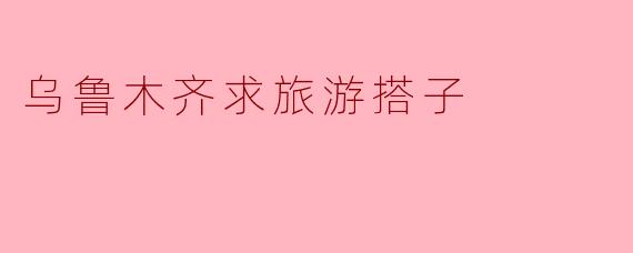 乌鲁木齐求旅游搭子