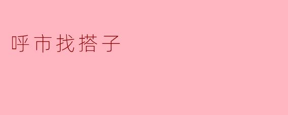 呼市找搭子:共度美好时光的理想选择
