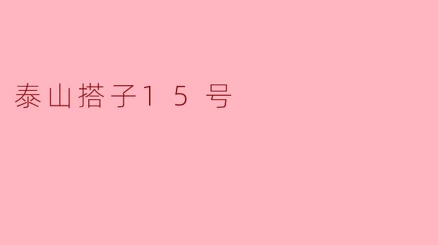 泰山搭子15号