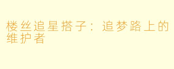 楼丝追星搭子:追梦路上的维护者