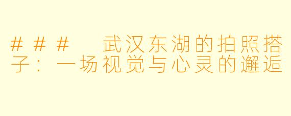 ### 武汉东湖的拍照搭子：一场视觉与心灵的邂逅