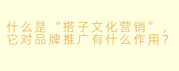 什么是“搭子文化营销”,它对品牌推广有什么作用?