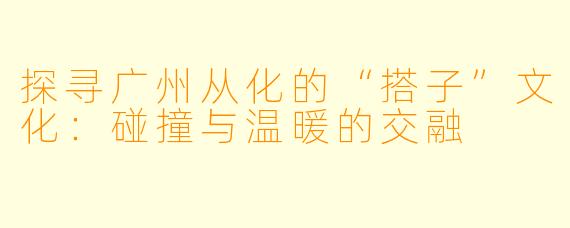 探寻广州从化的“搭子”文化:碰撞与温暖的交融