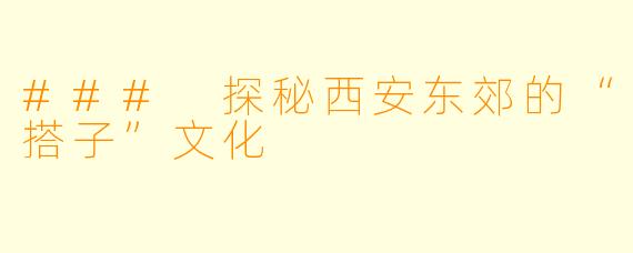 ### 探秘西安东郊的“搭子”文化