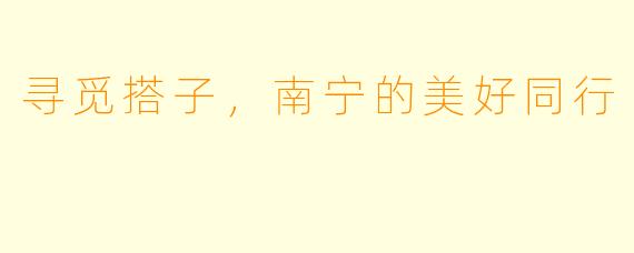 寻觅搭子，南宁的美好同行