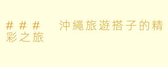 ### 沖繩旅遊搭子的精彩之旅
