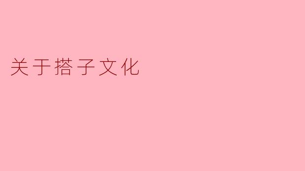 关于搭子文化