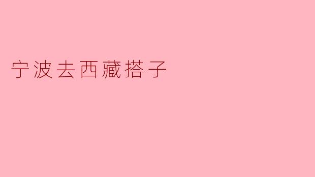 宁波去西藏搭子