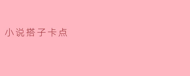 什么是“小说搭子卡点”?****