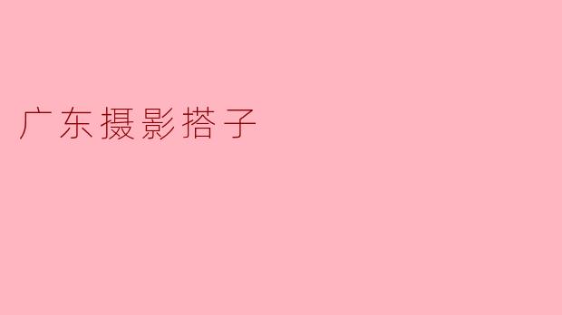 广东摄影搭子的主要特点是什么？