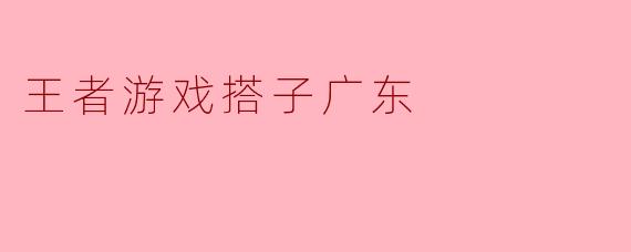 王者游戏搭子:广东玩家的热情与团结
