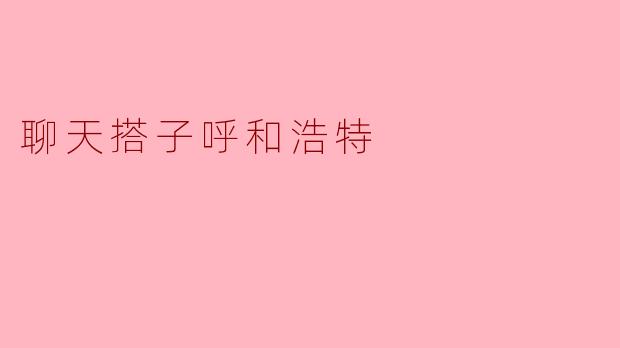 在呼和浩特，有哪些适合找聊天搭子的地方？
