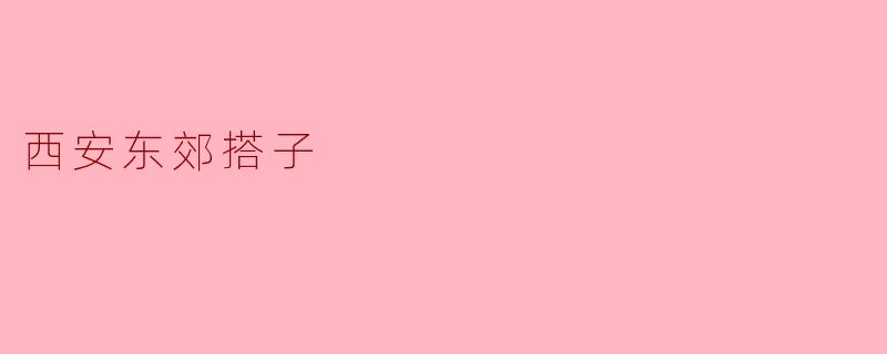 西安东郊搭子