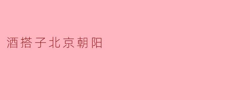 酒搭子北京朝阳