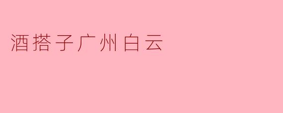 酒搭子广州白云