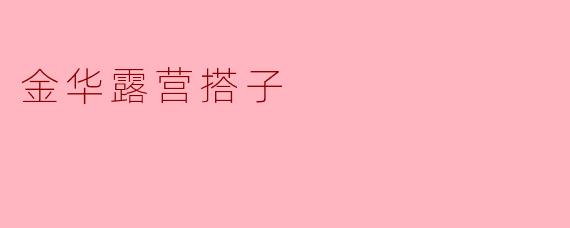 金华露营搭子