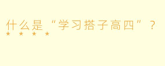 什么是“学习搭子高四”？****