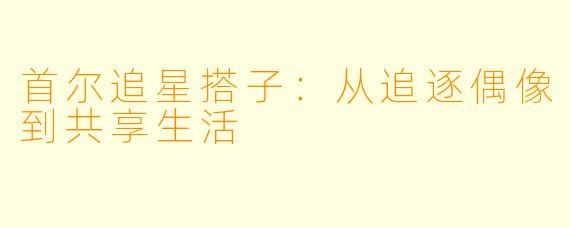 首尔追星搭子：从追逐偶像到共享生活