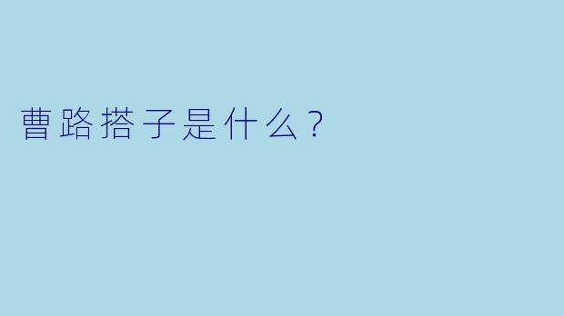 曹路搭子是什么？