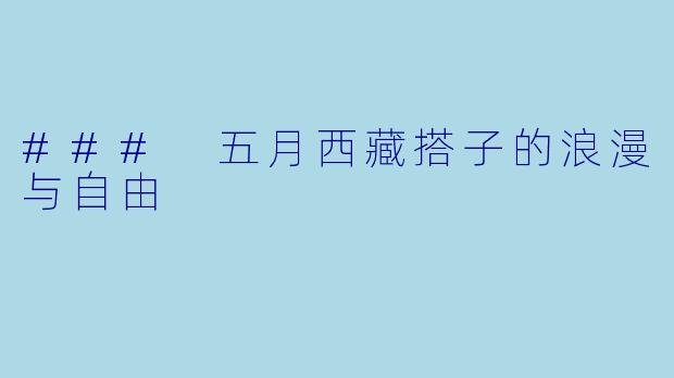 ### 五月西藏搭子的浪漫与自由