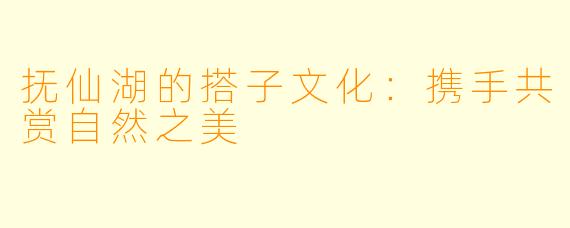 抚仙湖的搭子文化：携手共赏自然之美