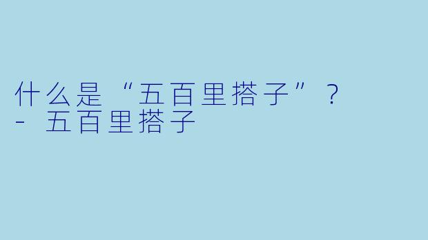 什么是“五百里搭子”？  