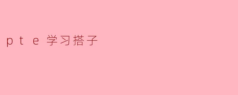 pte学习搭子