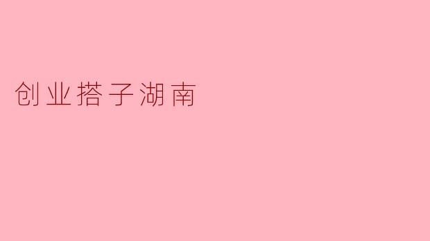 创业搭子湖南